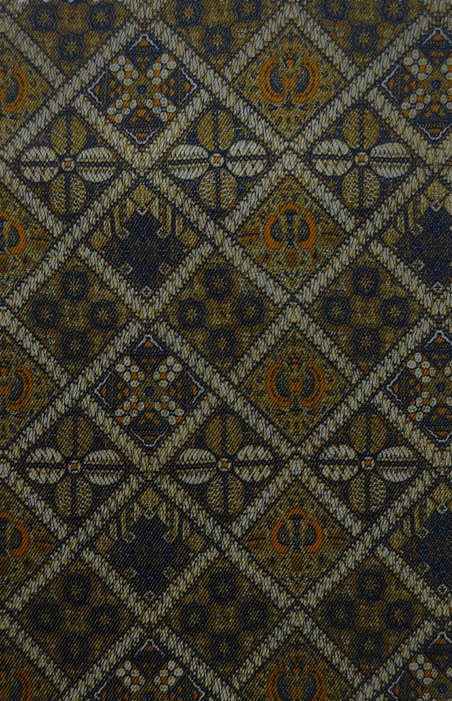 Shirt Fabric Raymond Regio Italia 100% Silk Digital Batik Cep lok Print Colour Soga Green
